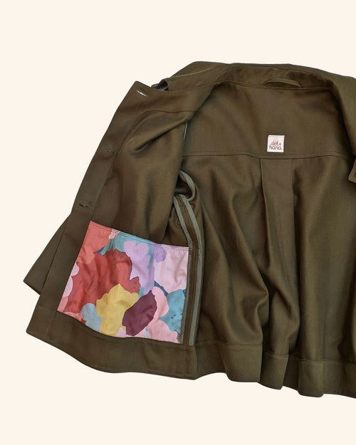 Aubrey Chore Jacket in Khaki Green