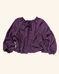 Damson Tie Neck Top
