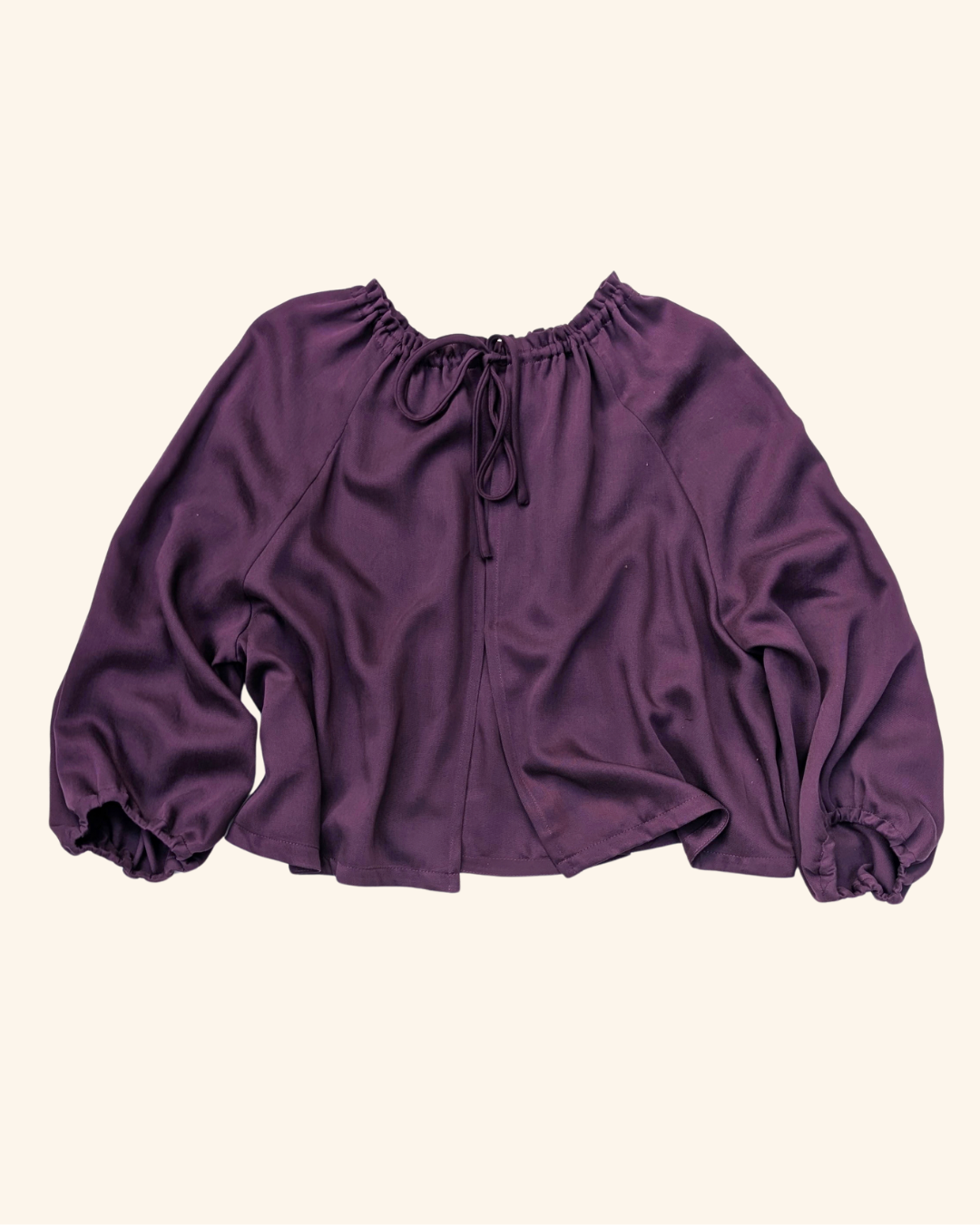 Damson Tie Neck Top