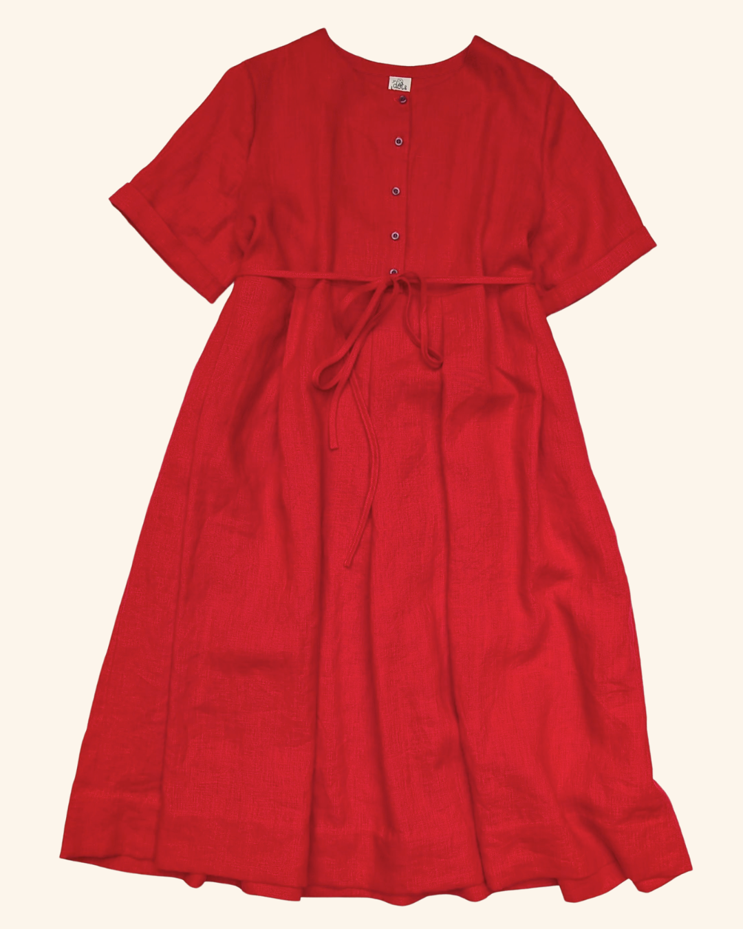 Mia Scarlet Linen Dress