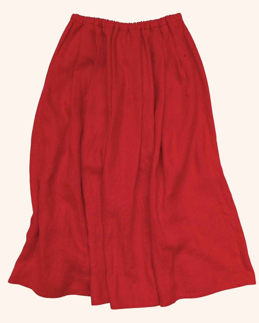 Mia Pleated Midi Skirt - Scarlet